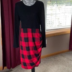 Buffalo plaid light weight sweater dress. Never worn.